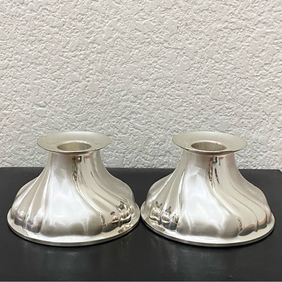 Pair Of Vintage WMF EP BRASS GERMANY Silver Plate Candle Holders - Picture 1 of 13